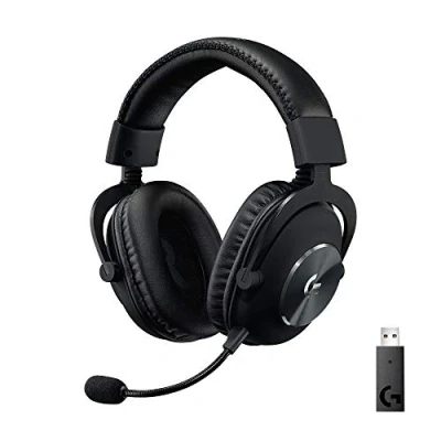Abbildung von Logitech G PRO X LIGHTSPEED Kabelloses Gaming Headset mit Blue VO!CE Mikrofonfiltertechnologie, 50mm Lautsprechern, DTS Headphone: 2.0, 20+ Stunden Akkulaufzeit, PC, PS5, PS4, Switch Schwarz