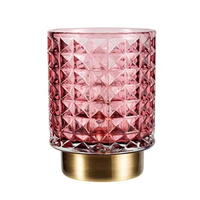 Abbildung von Pauleen 48132 Cute Glamour mobile Tischleuchte Glas Tischlampe Timerfunktion 6H Batterie Glaslampe ohne Kabel Rosa Glas/Metall