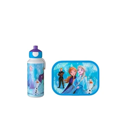 Abbildung von Mepal Lunch Set Campus für Kinder mit Pop up Trinkflasche &amp; Box die Schule oder unterwegs Spülmaschinenfest BPA frei 400 ml + 750 Frozen 2