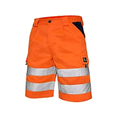Abbildung von CXS Arbeitsshorts Norwich high Visible, Warnschutz Shorts Kurze Arbeitshose in Signalfarbe, Warnschutzhose mit Reflektionsstreifen, Orange, 50