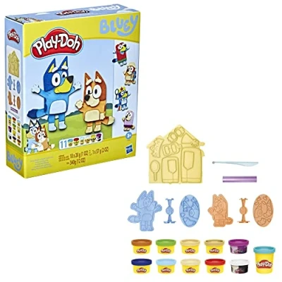 Abbildung von Play Doh 5010993981359 Kneten mit Bluey 11 Dosen, S