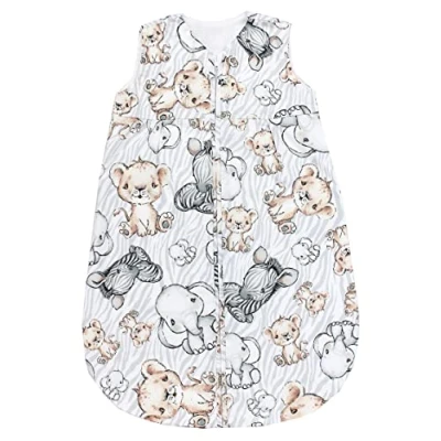 Abbildung von TupTam Baby Sommer Schlafsack 0.5 TOG aus OEKO TEX zertifizierten Materialien, Farbe: Safari, Größe: 92 98