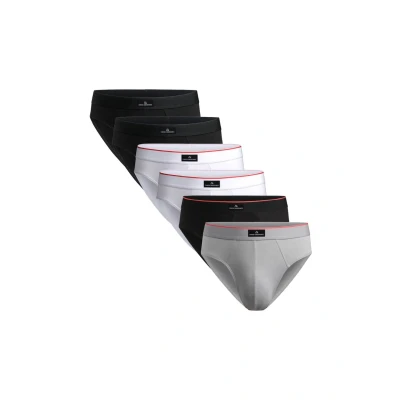Abbildung von Danish Endurance 6 PACK Ultracomfort Slip Multicolor black white red grey, Herren, Größe: Large, grey