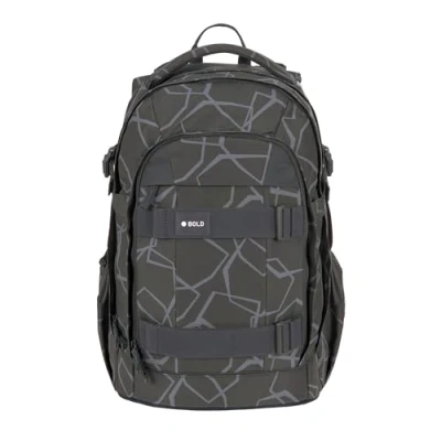 Abbildung von Bold Lässig Schulrucksack mit Reflektoren und höhenverstellbarem Rückenteil/School Backpack Edges grey