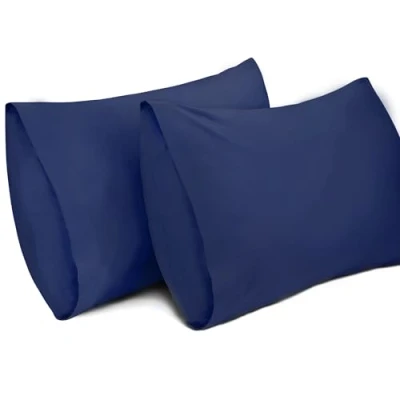 Abbildung von Lirex 2er Pack Kissenbezug 50 x 91 cm 100% Baumwolle Kissenbezüge Anthrazit Kissenhülle Hypoallergen, Oeko TEX Zertifiziert, Dunkelblau