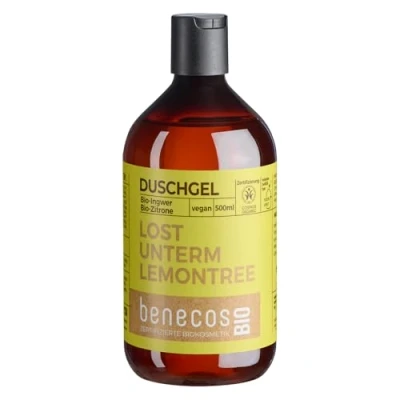 Abbildung von benecosBIO Duschgel BIO Ingwer + Zitrone LOST UNTERM LEMONTREE vegan recyceltes Plastik