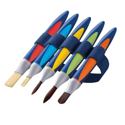 Abbildung von Pelikan 700733 Pinsel Set, griffix mit Band, 5 Stück