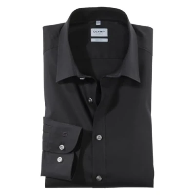 Abbildung von Olymp Herren Hemd LEVEL 5 BODY FIT extralange Ärmel Gr. 43, Schwarz