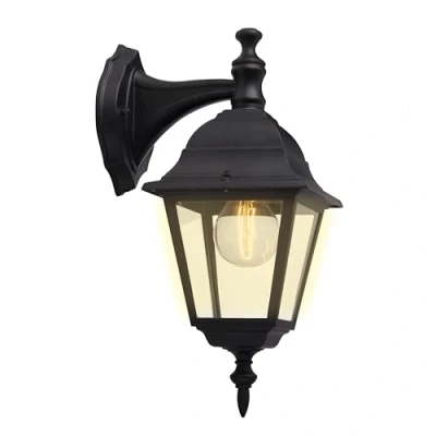 Abbildung von Brilliant Newport Wandleuchte für den Außenbereich 34 x 22 cm in schwarz 44282/06 Gartenbeleuchtung LED Leuchtmittel geeignet Regen und Spritzwassergeschützte Außenlampe nach IP 23