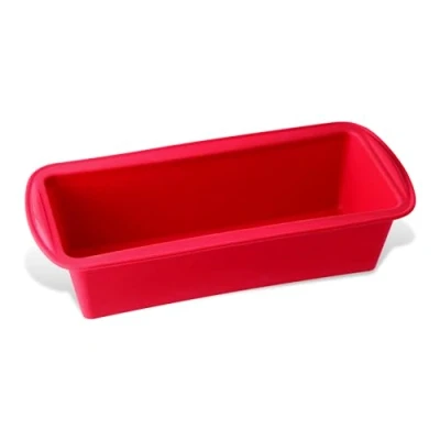 Abbildung von Dr. Oetker 1265 Kastenform 25 cm Flexxibel, Königskuchenform aus Silikon, Brotbackform für eindrucksvolle Kreationen, hochwertige Silikon Kuchenform, Menge: 1 Stück, Rot