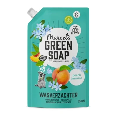 Abbildung von Marcel&#039;s Green Soap Weichspüler Nachfüllung Pfirsich &amp; Jasmine Frei von Mikroplastik und Palmöl Umweltfreundlich Vegan 750ml