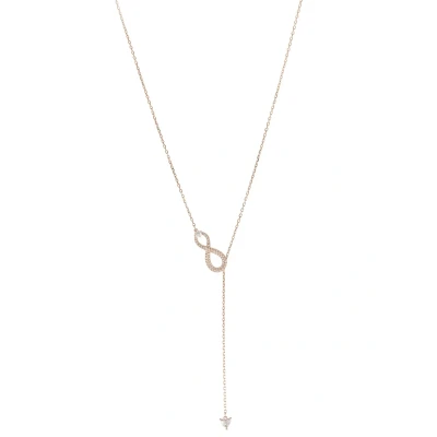 Abbildung von Swarovski SWA INFINITY:NECKLACE Y INF Halskette, Damen, Größe: One Size, Crystal