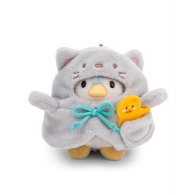 Abbildung von NICI MYMOCHI Kuscheltier Set Pinguin Waddle 8 cm mit Ente und Katzenkostüm in Geschenkbox, Flauschiges Stofftier zum Kuscheln, Spielen Liebhaben 61143