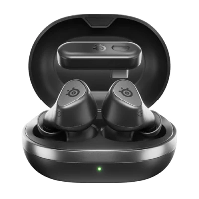 Abbildung von SteelSeries Arctis GameBuds für PlayStation Wireless In Ear Gaming Kopfhörer 2,4GHz + BT5.3 ANC/Transparenzmodus Wasserbeständig IP55 40H Batterie Drahtloses Laden PS5, PC, Switch, Mobil