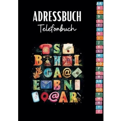 Abbildung von Adressbuch: Telefonbuch Mit Register a Z Telefonregister A5 Deutsch Für Senioren, Erwachsene, Kinder &amp; Mädchen: Ihr Notizbuch Kontakte, Notrufnummern Geburtstage