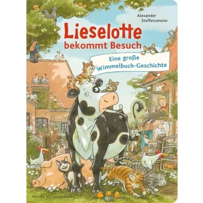 Abbildung von Lieselotte bekommt Besuch: Eine große Wimmelbuch Geschichte Buntes Wimmelbilderbuch für Kinder ab 2 Jahren: Suchspaß auf dem Bauernhof