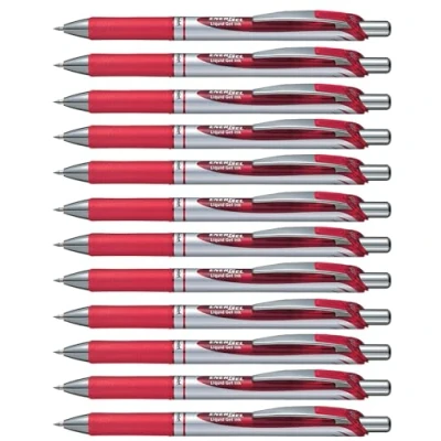 Abbildung von Pentel EnerGel XM BL77 Gelschreiber mit Druckmechanik, rot (12 Stück)