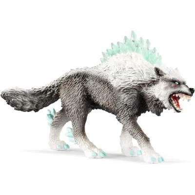 Abbildung von schleich ELDRADOR CREATURES 42452 Mythischer Schneewolf Figuren Magisches Eismonster Tierfigur, Wilde, Realistische Monster Actionfiguren für Jungen und Mädchen ab 7 Jahren