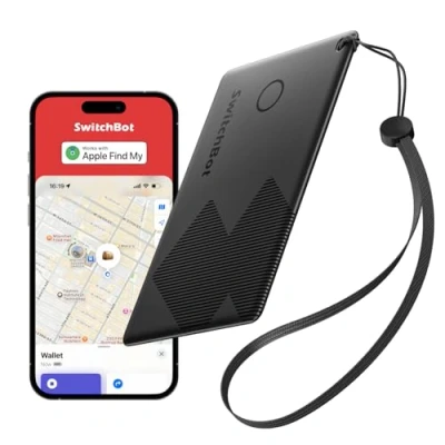 Abbildung von SwitchBot Geldbörsen Tracker Karte, Smart AirTag Karte kompatibel mit Apple Find My(Funktioniert Nicht Android), bis zu 3 Jahre Batterielaufzeit, Wasserdicht IP67