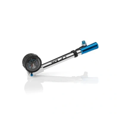 Abbildung von XLC Suspension Pumpe HighAir Pro PU H03 Präzise Federungseinstellungen für dein Bike, H03, Silber, Blau