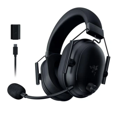 Abbildung von Razer BlackShark V2 HyperSpeed für PC Kabelloses ultra leichtes E Sport Gaming Headset (280g, HyperClear Super Breitband Mik, TriForce Titanium 50 mm Treiber, Bluetooth) Schwarz