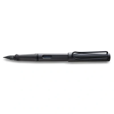 Abbildung von Lamy safari umbra Füller Füllhalter mit ergonomischem Griff &amp; schwarzer Stahlfeder in Strichbreite M robuster ASA Kunststoff inkl. Tintenpatrone T 10 blau Rechtshänder