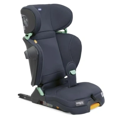 Abbildung von Chicco Fold&amp;Go I Size Kindersitz 15 36 kg mit ISOFIX Konnektoren, Gruppe 2/3 für Kinder von 3 12 Jahren, faltbar und klappbar, Seitenschutz, Höhe Breite verstellbar, India Ink