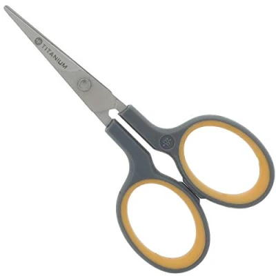Abbildung von Westcott E 30440 00 Titanium Super Softgrip Silhouettenschere , 10 cm, grau gelb