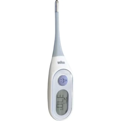 Abbildung von Braun Age Precision Digitalthermometer Digitaler Stick für versch. Stellen Oral, rektal oder unter der Achselhöhle Geeignet Babys und Kinder Die #1 Marke bei Ärzten(1) PRT2000