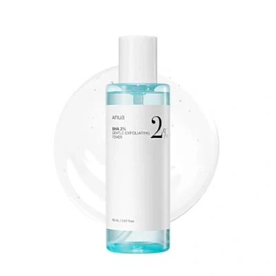 Abbildung von ANUA BHA 2% Sanftes Peeling Toner, mildes Gesichtspeeling, Salicylsäure für Poren und Talg, Teebaumextrakt, Hyaluronsäure, Ceramide (150 ml)