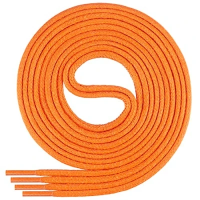 Abbildung von Di Ficchiano gewachste runde Schnürsenkel orange, Schuhriemen, Laces, Durchmesser 2 4 mm für Businessschuhe, Anzugschuhe und Lederschuhe Farbe: orange Länge: 110cm