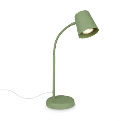 Abbildung von BRILONER Nachttischlampe, Schreibtischlampe Schwenkbar, Tischlampe GU10 für Home Office mit Kabelschalter, Leselampe, Lindgrün
