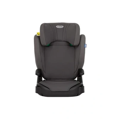 Abbildung von Graco Junior Maxi™ i Size R129 Kindersitz, ca. 3,5 bis 12 Jahre (100 150 cm), Kindersitzerhöhung, Armlehnen und Kopfstütze höhenverstellbar, leicht, mit Getränkehalter, grau, Iron