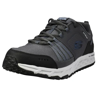 Abbildung von Skechers Herren Escape Plan Sneaker, Grey Charcoal Blue Ccbl, 42 EU