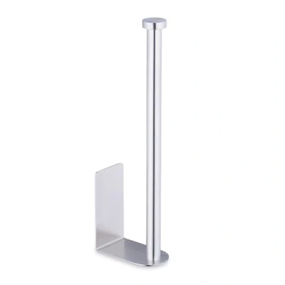 Abbildung von Relaxdays Ersatzrollenhalter, selbstklebend, 2 Ersatzrollen, H x B T: 26 4,5 7,5 cm, Klopapierhalter Wand, Silber