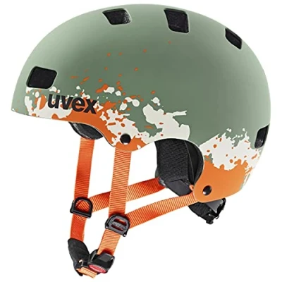 Abbildung von uvex kid 3 cc robuster Fahrradhelm für Kinder individuelle Größenanpassung optimierte Belüftung moss green sand matt 55 58 cm