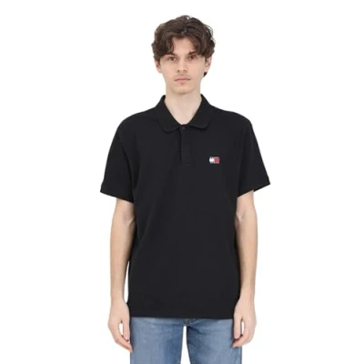 Abbildung von Tommy Jeans Herren TJM Reg Badge Polodm0Dm18314 S/S Polos, Black (Black), L