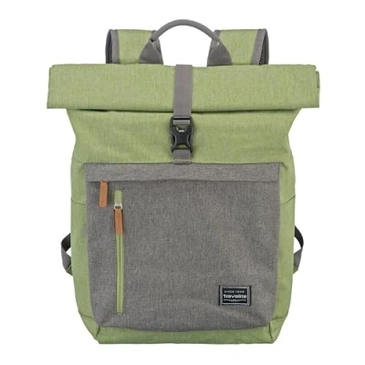 Abbildung von Travelite Basics Rollup Rucksack Grün/Grau
