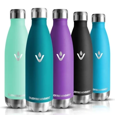 Abbildung von Trinkflasche Edelstahl 750ml Thermosflasche, BPA Frei, Sport Auslaufsicher Wasserflasche, Kohlensäure Geeignet, Flasche, Thermoskanne für Fitness, Fahrrad