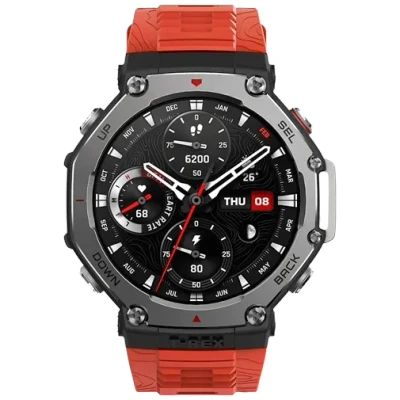 Abbildung von Amazfit T Rex 3 Grau (Schwarzes Silikon Armband)