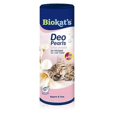 Abbildung von Biokat&#039;s Deo Pearls Baby Powder Streuzusatz mit Duft für Frische und feste Klumpen in der Katzentoilette 1 Dose (1 x 700 g)