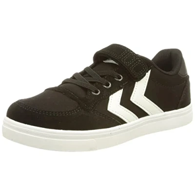 Abbildung von hummel Unisex Kinder Slimmer Stadil Low Jr Sneaker, Schwarz, 36 EU