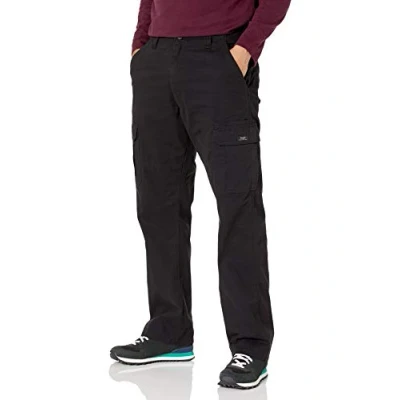 Abbildung von Wrangler Authentics Herren Relaxed Fit Stretch Cargo Casual Pants, Schwarz, 46W / 30L