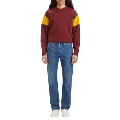 Abbildung von Levi&#039;s 501 Original Jeans Straight Leg, Herren, Größe: 29x32, Medium indigo stonewash
