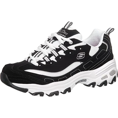 Abbildung von Skechers Sport D&#039;LITES Sneaker low, Damen, Größe: 36, Black/white/silver Schuhe