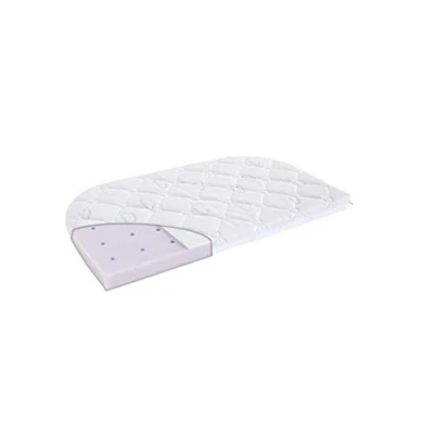 Abbildung von Träumeland T030723 Beistellbett Brise light 45 x 88 cm, 2 abgerundete Ecken, weiß