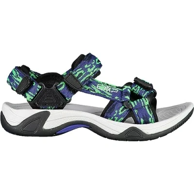 Abbildung von CMP Hamal Unisex Trekkingsandale für Kinder, Größe: 34, Blue/verde fluo Schuhe
