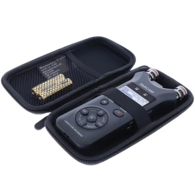 Abbildung von foto kontor Tasche kompatibel mit TASCAM DR 07X Audio Recorder Hülle Schutzhülle Tragetasche Case sicherer Schutz für unterwegs schwarz