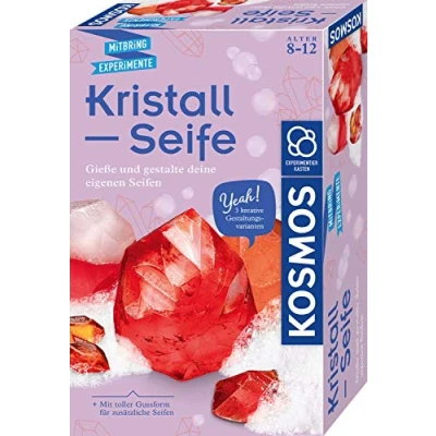 Abbildung von KOSMOS 657925 Kristall Seife, Schöne Seifen selbst gießen und gestalten, DIY herstellen, Experimentier Set für Kinder ab 8 Jahre, Mitbringsel, Geschenk Kindergeburtstag