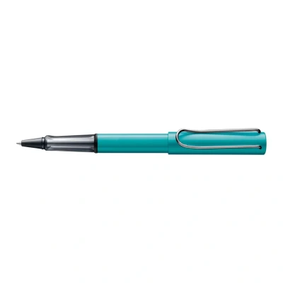 Abbildung von Lamy AL star turmaline Tintenroller leichter Stift mit transparenten, ergonomischen Griff &amp; Strichbreite M Gehäuse aus Aluminium Tintenrollermine 63 in schwarz